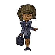 cartoon businesswoman pointing N13
