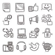 Social media icons set N6