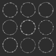 Set of arrow borders tribal frames