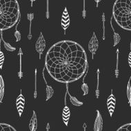 Vector arrow background retro pattern etnic doodle collection N3