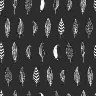 Vector feather background retro pattern ethnic doodle collection