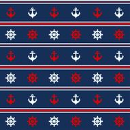 Seamless pattern with nautical elements N6