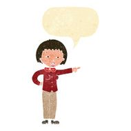 cartoon woman telling off with speech bubble N10
