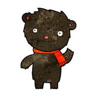 cartoon cute black bear N55