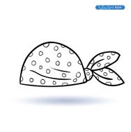 Pirate hat icon vector illustration N2
