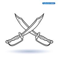 Pirates sign blade vector illustration N5