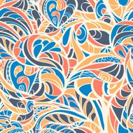 Multicolored hand drawn floral seamless N2