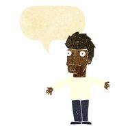 cartoon confused man with speech bubble N48