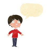 cartoon surprised man with speech bubble N163