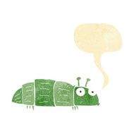 cartoon bug with speech bubble N48