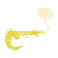 cartoon medieval dragon with speech bubble N12