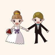 wedding couple theme elements vector eps N76