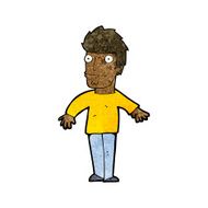 cartoon worried man N163