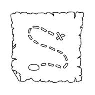 Vector doodle vintage map