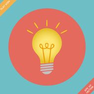 Lightbulb icon - vector illustration