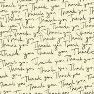 Hand-drawn Thank you seamless pattern Vector
