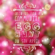 Hand-sketched easter typographic element N6