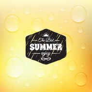 Retro summer label doodle sketch style vintage calligraphic design card N11