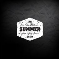 Retro summer label doodle sketch style vintage calligraphic design card N12