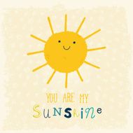 You Are My Sunshine cute cartoon background