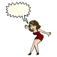 cartoon female spy with speech bubble N31