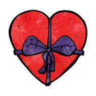 cartoon heart shaped present N15