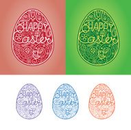 Hand drawing Easter egg