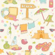 Seaside and Summer Background - Seamless Pattern N2