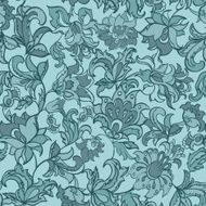 ethnic flowers seamless vector N2