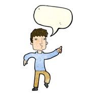 cartoon dancing man with speech bubble N24