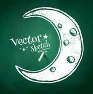 Chalk drawing of crescent