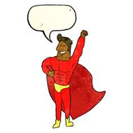 cartoon superhero with speech bubble N33