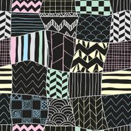 Geometric Hand-drawn Abstract Seamless Background N3