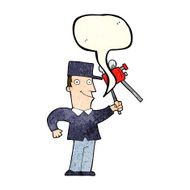 cartoon film maker with speech bubble N12