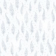 Seamless feather pattern Vector illustration N3