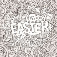 Easter doodles elements vector illustration N2