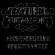 Vintage hand written vector font N4