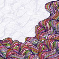 Abstract hand-drawn waves background N7