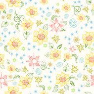 seamless pattern with sunflowers N2