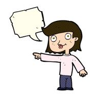cartoon pointing person with speech bubble N11