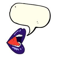 cartoon open mouth with speech bubble N14