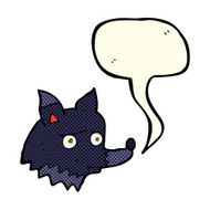 cartoon unhappy dog with speech bubble N4