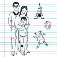 Little Boy Dreams About Happy Family N2