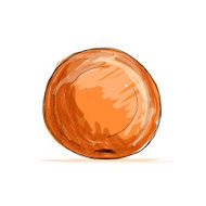 Sketch of orange for your design N2