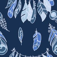 Vector Seamless Pattern of Plumage N17