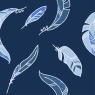 Vector Seamless Pattern of Plumage N18