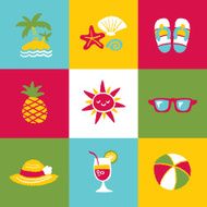 Summer Icon Set and Signs N3