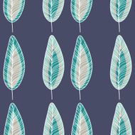 Feathers Pattern in Blue