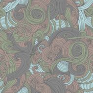 Abstract seamless hand-drawn wave pattern N16