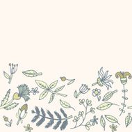 Flower border seamless texture with flowers Use as greeting card N13